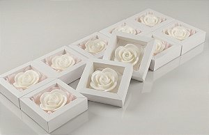 Lembrancinha Rosa Provençal: Sabonete Artesanal Perfumado na Caixinha