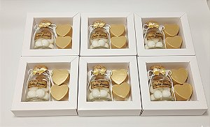 Lembrancinha Pote de Pérolas: Sabonetes Corações na Caixinha