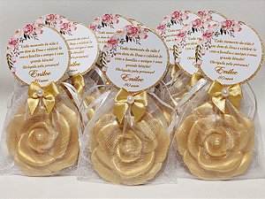 Lembrancinha de Aniversário 80 Anos: Sabonete Rosa Finesse