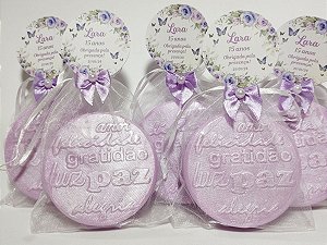 Lembrancinha 15 Anos: Sabonete Desejos de Gratidão G