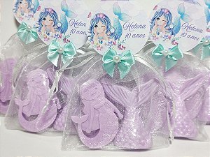 Lembrancinha Tema Sereia Fundo do Mar: Kit Sabonetes Sereia com Cauda
