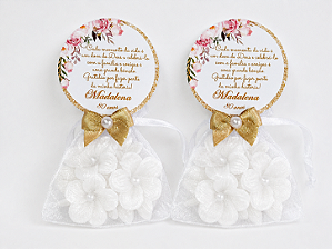 Lembrancinha de Aniversário 80 Anos: Sabonete Flor de Jasmim