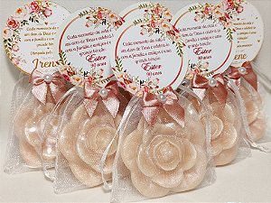 Lembrancinha Personalizada Sabonete Flor Camélia