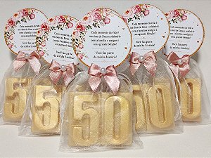 Lembrancinha Sabonete Número 50 Personalizado