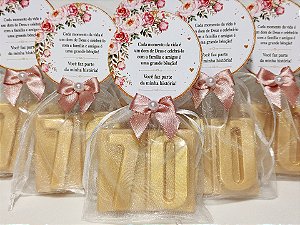 Lembrancinha Sabonete Número 70 Personalizado