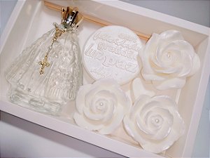 Kit Presente Religioso Feminino com Aromatizador Nossa Senhora