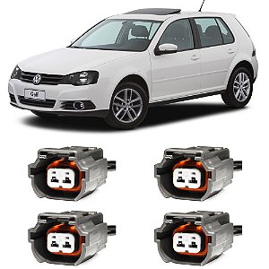 Plug Conector Chicote Bico Injetor Volkswagen Golf Bora Jetta 2.0 - Kit com 4