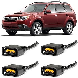 Plug Conector Chicote Bobina Ignição Subaru Forester Legacy Impreza - Kit com 4