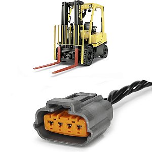 Plug Conector Chicote Distribuidor Hyster FT Empilhadeira - 1 X