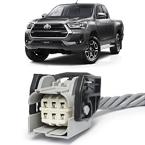 Plug Conector Chicote Bico Injetor Toyota Hilux 2.8 Diesel 2016 2017 2018 2019 2020 2021 2022 - 1 X