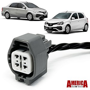 Plug Conector Sonda Lambda Toyota Etios 1.3 1.5 Corolla 1.6 1.8 1998 a 2001 Hilux 2.7 Flex - 1 X