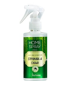 Home Spray com Óleo Essencial de Citronela e Cravo 200mL Via Aroma