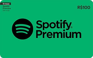 Cartão Spotify Premium 6 meses