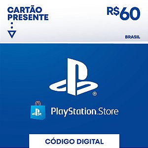 cartão Virtual PlayStation Store R$ 60,00