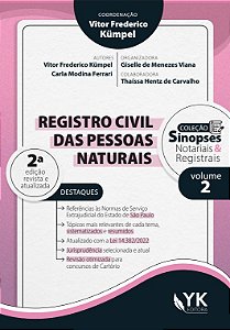 Sinopses Notariais e Registrais Volume 2 - 2ª Edição - Registro Civil Das Pessoas Naturais