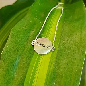 Pulseira Signo Gêmeos em Prata 925