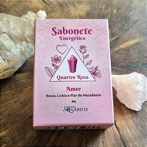 Sabonete Vegano do Amor com Quartzo Rosa 80g