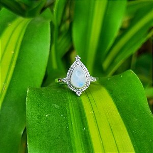 Anel Bali Gota em Prata 925 e Pedra da Lua
