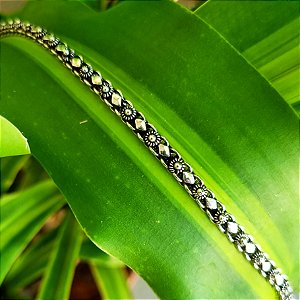Pulseira Bali Pikun 1 Fileira em Prata 925