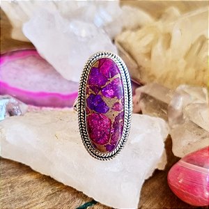 Anel Balinês em Prata 925 e Turquesa Purple