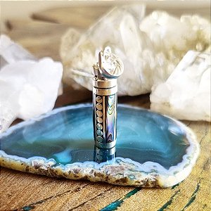 Pingente Perfumeiro em Prata 925 e Abalone