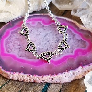 Pulseira Bali Corações em Prata 925