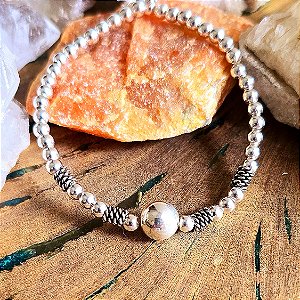 Pulseira Bali Bolas em Prata 925
