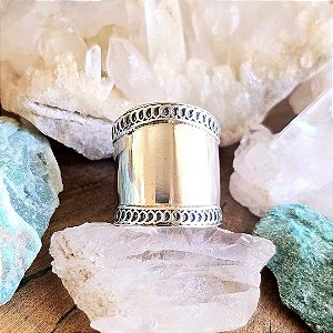 Anel Largo Bali em Prata 925