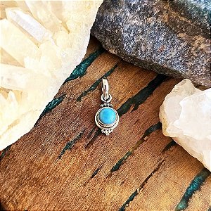 Pingente Boho em Prata 925 e Larimar