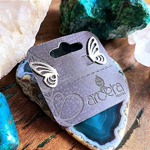 Brinco Pequeno Borboleta em Prata 925