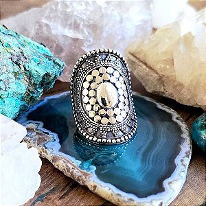 Anel Boho Mandala em Prata 925