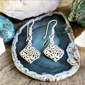 Brinco Boho Arabescos em Prata 925