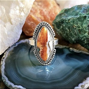 Anel Boho em Prata 925 e Turquesa Ostra