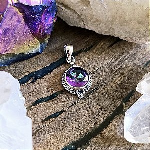 Pingente Boho em Prata 925 e Topázio Místico