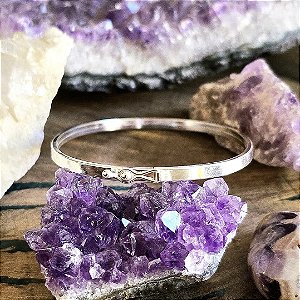 Bracelete Liso com Fecho em Prata 925