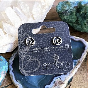 Brinco Pequeno Onda em Prata 925