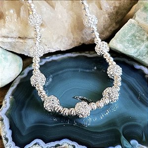 Pulseira Bolas Filigrana em Prata 925
