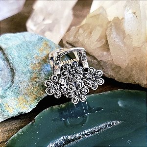 Presilha de Cabelo Flor em Prata 925