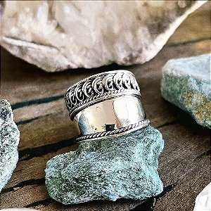 Anel Bali Largo em Prata 925