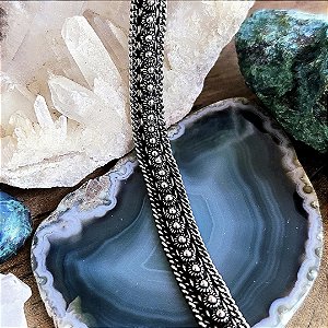 Pulseira Bali Pikun Tapetinho 1 Fileira em Prata 925