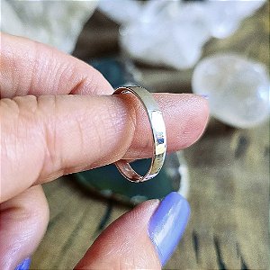 Anel Aliança Lisa em Prata 925