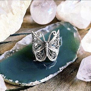 Anel Borboleta em Prata 925