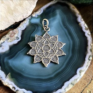 Pingente Mandala em Prata 925