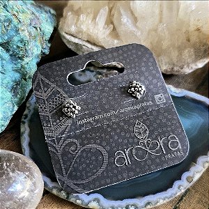 Brinco Pequeno Flor em Prata 925