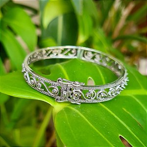 Bracelete em Prata 925 e Marcassita