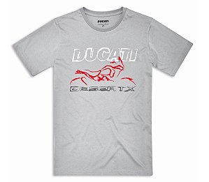 T-SHIRT DESERT X GRAPHIC CINZA  | DUCATI