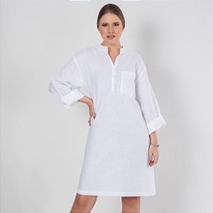 Vestido Relax 100% de Linho - Coleção Areias Brancas