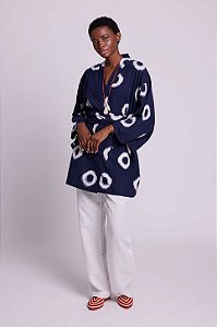 Blue Manda Short Kimono