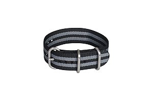 Pulseira Nato Strap - Cinza e Preto