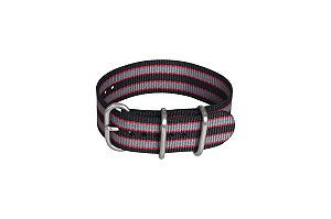 Pulseiras Nato Strap - Cinza / Vermelho / Preta